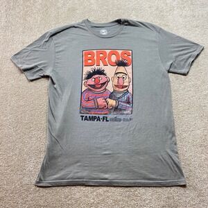 The Duck Company Shirt Mens XL Gray Sesame Street Bert‎ Ernie Bros Tampa FL